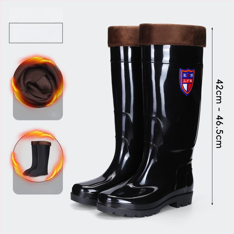 Μποτάκια βροχής μέχρι γόνατο για ενήλικες - PVC επάνω μέρος, σόλα από τένοντα βοείου, unisex, για τέσσερις εποχές