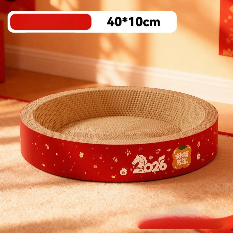 Σε ένα καταφύγιο γάτας και πίνακας γρατσουνίσματος – ανθεκτικό στη φθορά, χωρίς νιφάδες, τεσσάρων εποχών, υλικό: κυματοειδές χαρτί