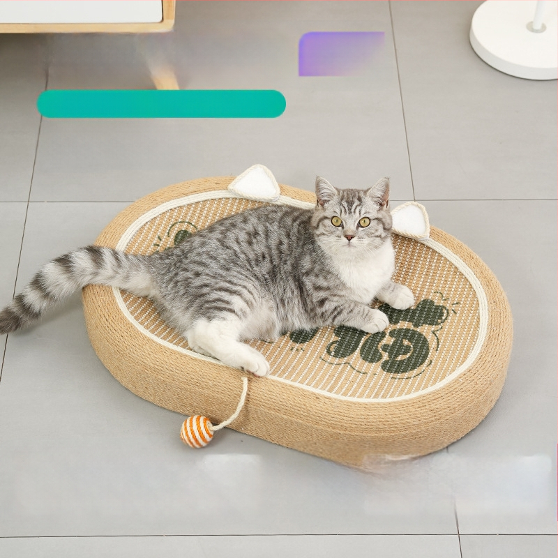 Four Peng Cat Nest and Sisal Scratching Post — πλήρης επιφάνεια από sisal, ανθεκτική κατασκευή, χαριτωμένο στυλ