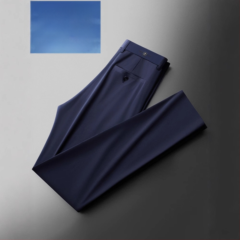 Pánske voľné nohavice, ľahká tkanina, vysoká elasticita, stredne vysoký pás, voľný strih