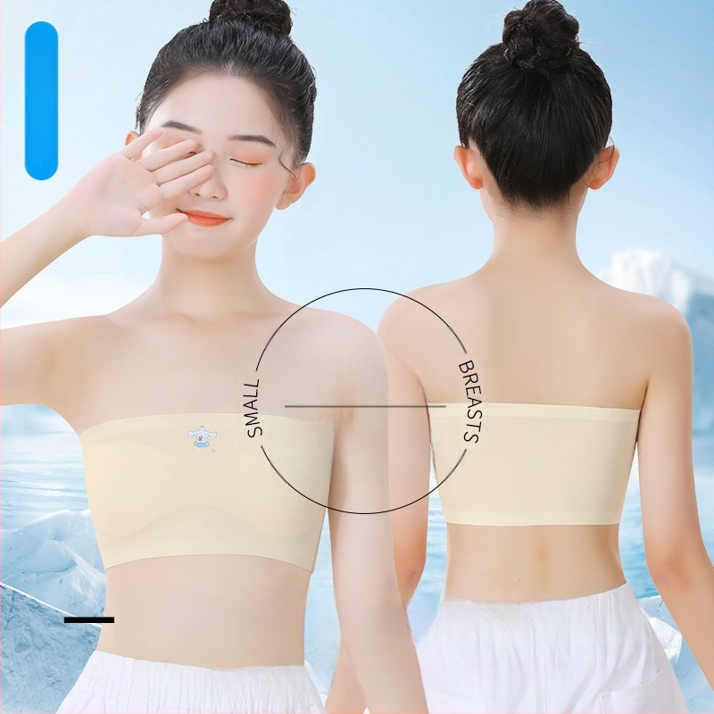 Detský bezramenný vnútorný top pre dievčatá – 60% nylon, 40% elastan, vek 8+