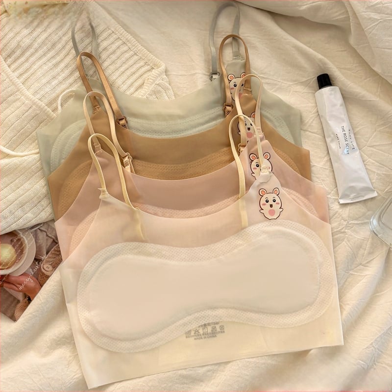 Dievčenské bezšvové tréningové spodné prádlo s pevnými košíkmi, nylon, 8+ rokov, leto 2025