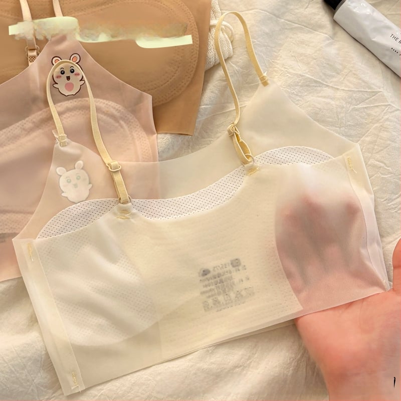 Dievčenské bezšvové tréningové spodné prádlo s pevnými košíkmi, nylon, 8+ rokov, leto 2025