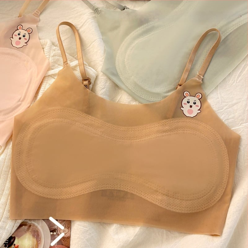 Dievčenské bezšvové tréningové spodné prádlo s pevnými košíkmi, nylon, 8+ rokov, leto 2025