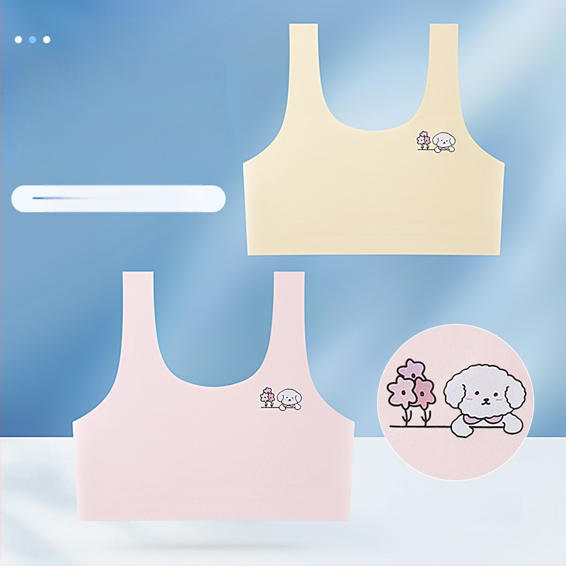 Bezšvový podprsenka pre dievčatá, tínedžerky, nylon 80–90% zloženie, pre deti od 8 rokov, jar–leto–jesen