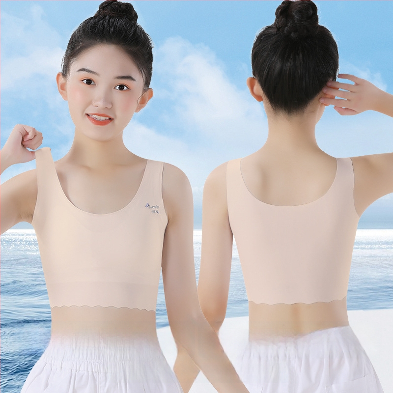 Dievčenský tanktop s podprsenkou z nylonu a spandexu, 77% nylon, 23% spandex, celoročné nosenie