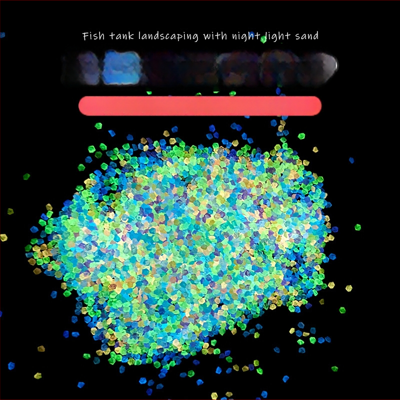 Nisip fosforescent pentru grădină și peisaj de acvariu – pietriș luminos și pietre ciobite, 25 kg, ambalaj 200 bucăți, brand Jibiao, Landstone, origine Yiwu