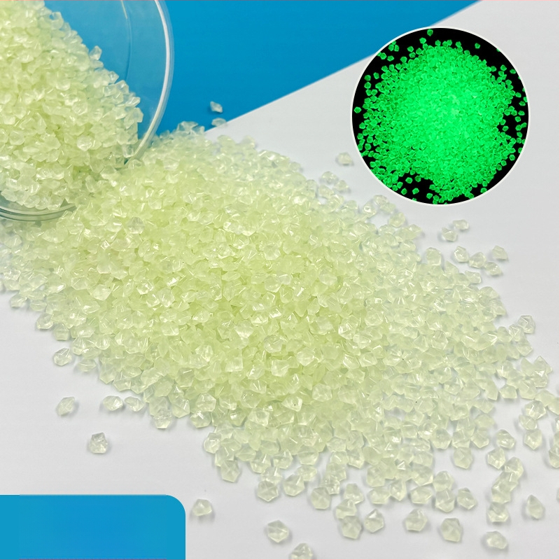 Nisip fosforescent pentru grădină și peisaj de acvariu – pietriș luminos și pietre ciobite, 25 kg, ambalaj 200 bucăți, brand Jibiao, Landstone, origine Yiwu