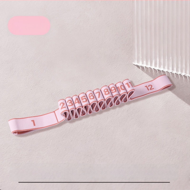 Ιμάντας αντίστασης για χορό με 8/10/12 ενότητες, ζώνη γυμναστικής για τη μέση και τα πόδια, πολυεστέρας και λατέξ, Lixiang