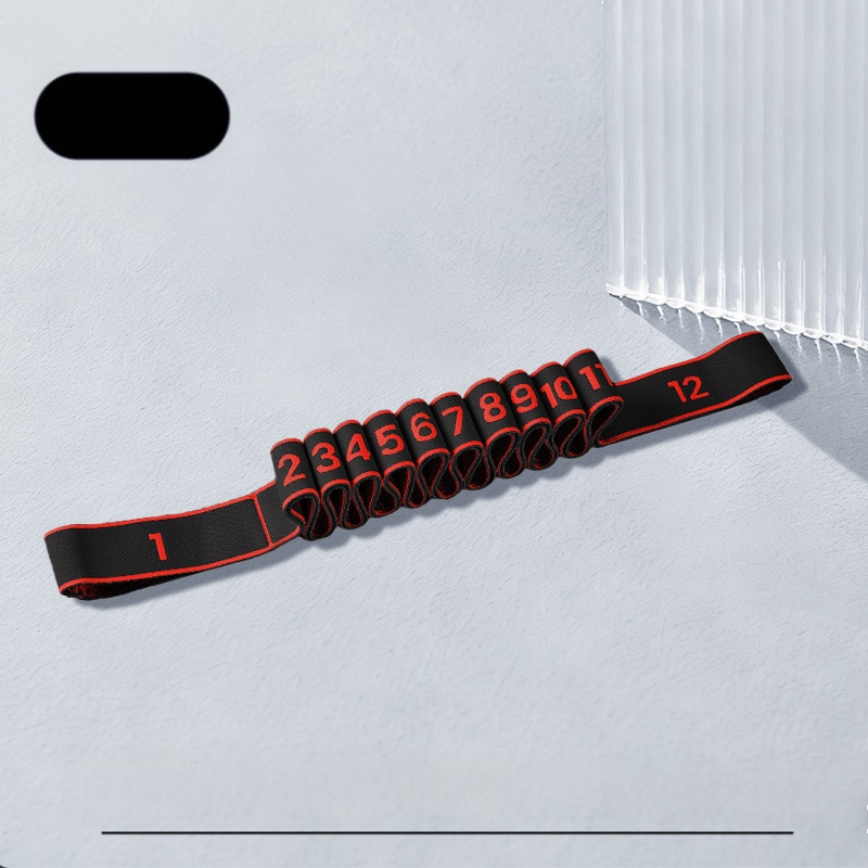 Ιμάντας αντίστασης για χορό με 8/10/12 ενότητες, ζώνη γυμναστικής για τη μέση και τα πόδια, πολυεστέρας και λατέξ, Lixiang