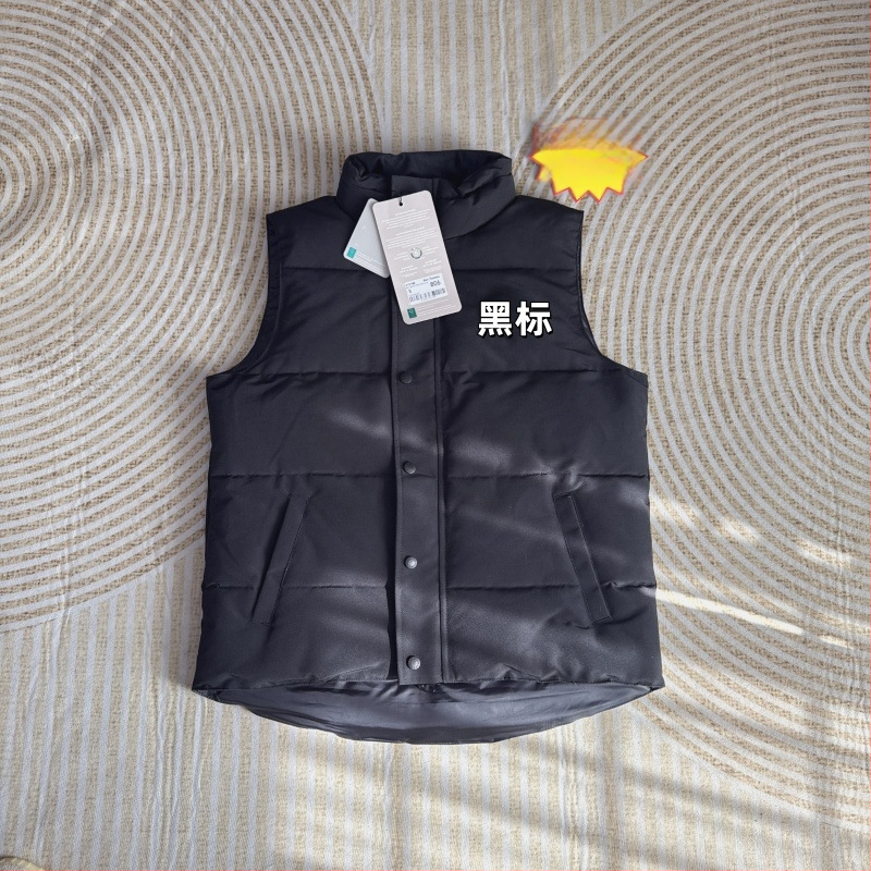 Γυναικείο γιλέκο από πάπια πούπουλο με σταθερό γιακά, εξωτερικό ύφασμα από βαμβακομίγμα, επένδυση νάιλον, για χειμώνα και φθινόπωρο