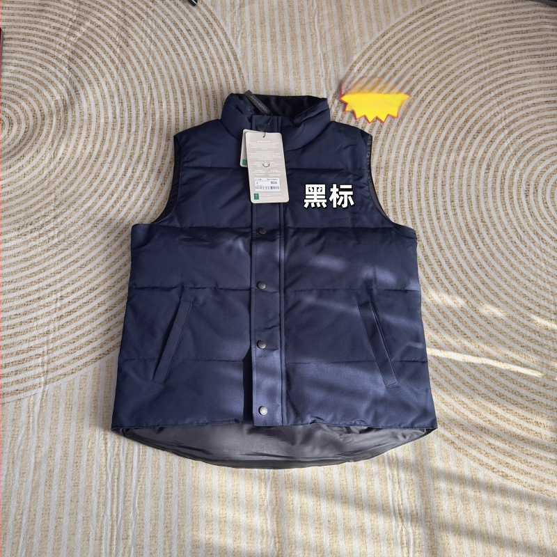 Γυναικείο γιλέκο από πάπια πούπουλο με σταθερό γιακά, εξωτερικό ύφασμα από βαμβακομίγμα, επένδυση νάιλον, για χειμώνα και φθινόπωρο