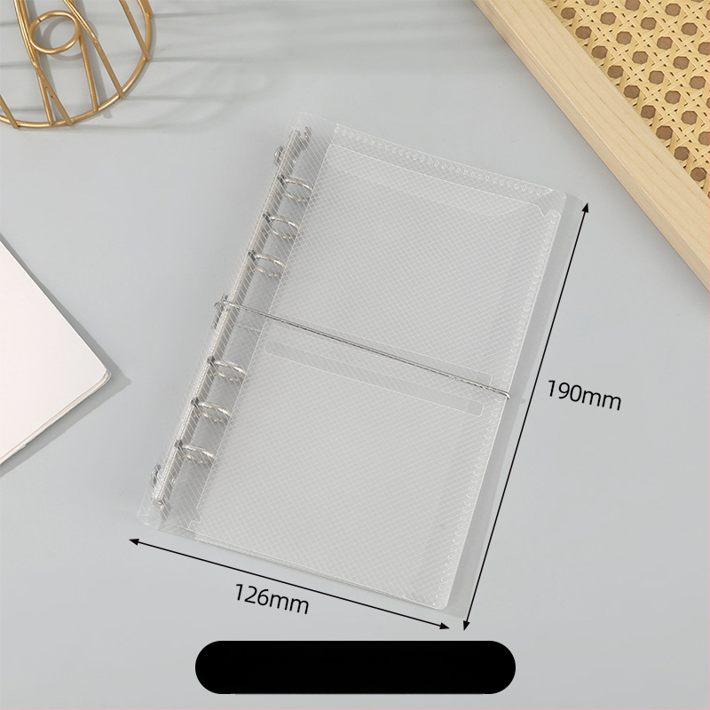 Прозрачна PVC обложка за планер с 6 дупки, за лей листове; възможност за персонализиране на лого