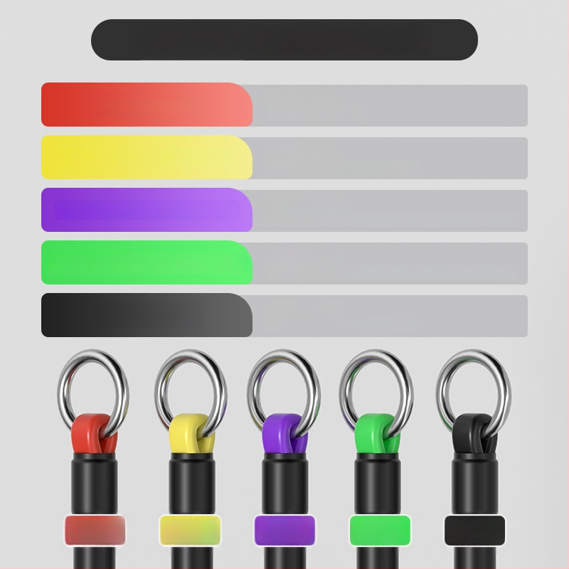 Otthoni fitneszhez használt ellenállástartó – rugalmas feszítő, anyag: PP műanyag + latex cső, márka SND, alkalmas fitnesz berendezésekhez