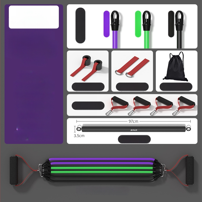 Otthoni fitneszhez használt ellenállástartó – rugalmas feszítő, anyag: PP műanyag + latex cső, márka SND, alkalmas fitnesz berendezésekhez