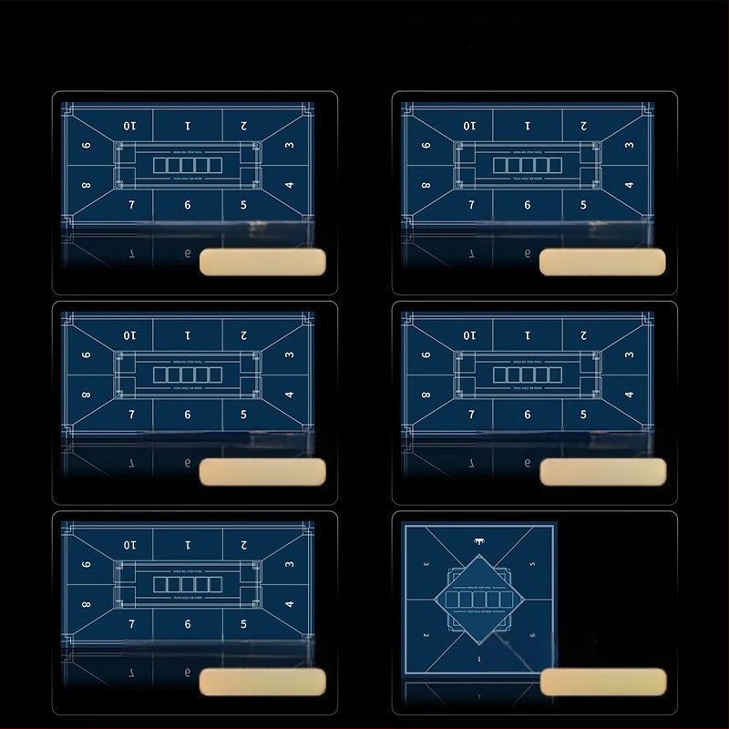 Poliészter téglalap alakú asztalterítő pókerhez és mahjonghoz, gyűrődésálló, kockás mintázat, amerikai stílus