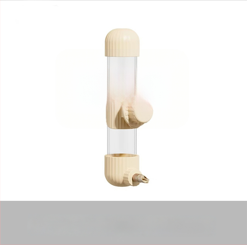 Dispenser automat de apă pentru papagal, din acrilic; recipient tip seringă; brand Demon pet; personalizabil pentru comenzi mari