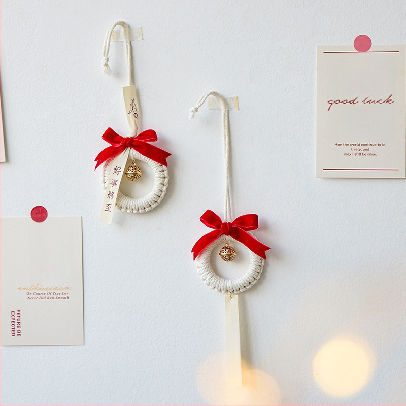 Nuchi ornament de Anul Nou cu clopoțel, caracter de binecuvântare și motiv zodiacal, pandant mini suspendat pentru Festivalul de primăvară