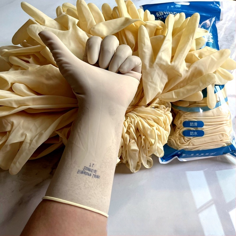 Egyszer használatos vastagított latex kesztyűk, ambidextr, 25 pár (anyag: latex; vastagság: vastag; dizájn: ambidextr; mennyiség: 25 pár)