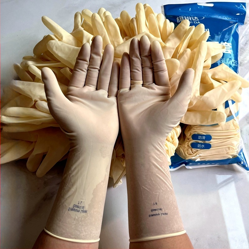 Egyszer használatos vastagított latex kesztyűk, ambidextr, 25 pár (anyag: latex; vastagság: vastag; dizájn: ambidextr; mennyiség: 25 pár)