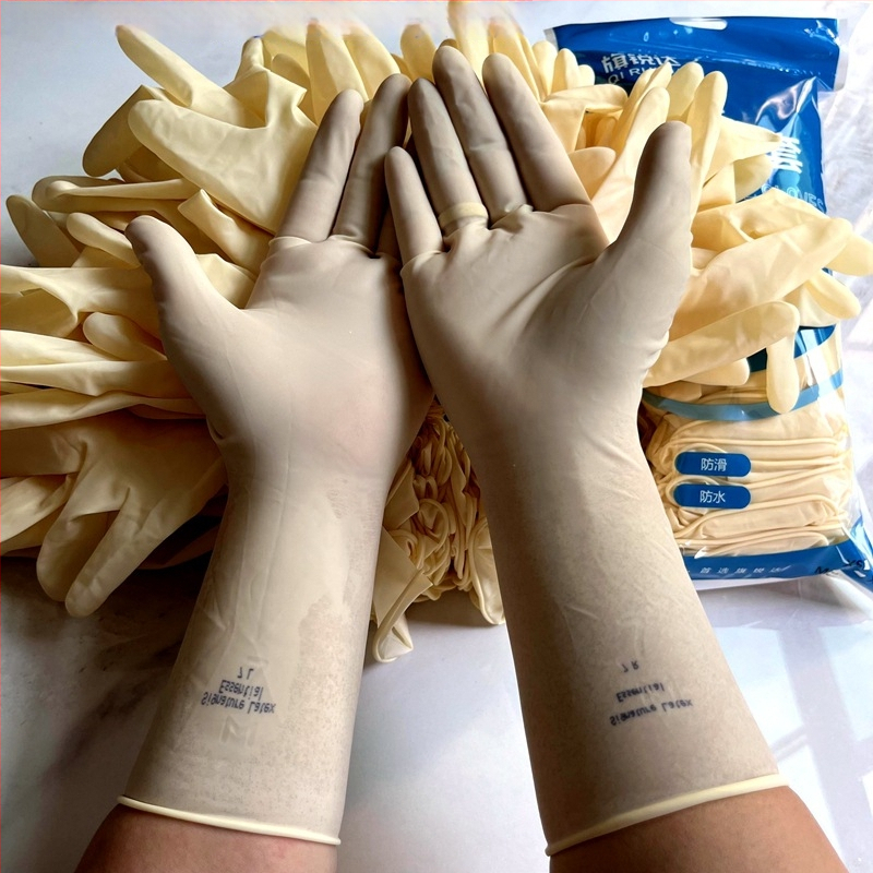 Egyszer használatos vastagított latex kesztyűk, ambidextr, 25 pár (anyag: latex; vastagság: vastag; dizájn: ambidextr; mennyiség: 25 pár)