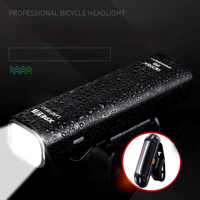 Lumină frontală pentru bicicletă din aliaj de aluminiu, reîncărcabilă, iluminare puternică pentru ciclism de munte noaptea