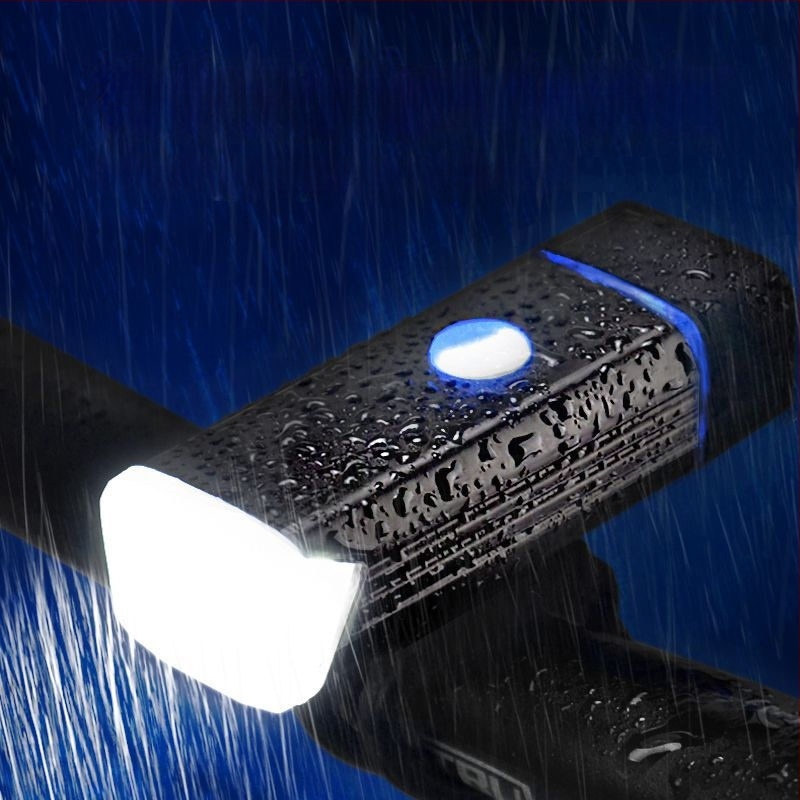 Lumină frontală pentru bicicletă din aliaj de aluminiu, reîncărcabilă, iluminare puternică pentru ciclism de munte noaptea