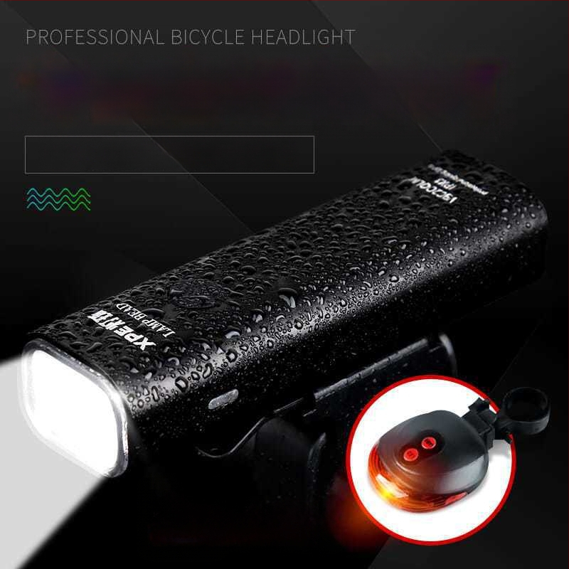 Lumină frontală pentru bicicletă din aliaj de aluminiu, reîncărcabilă, iluminare puternică pentru ciclism de munte noaptea