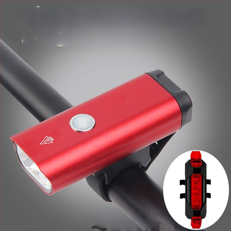 Lumină frontală pentru bicicletă din aliaj de aluminiu, reîncărcabilă, iluminare puternică pentru ciclism de munte noaptea