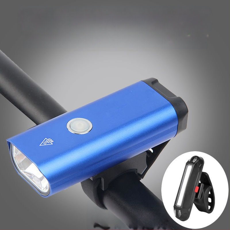 Lumină frontală pentru bicicletă din aliaj de aluminiu, reîncărcabilă, iluminare puternică pentru ciclism de munte noaptea