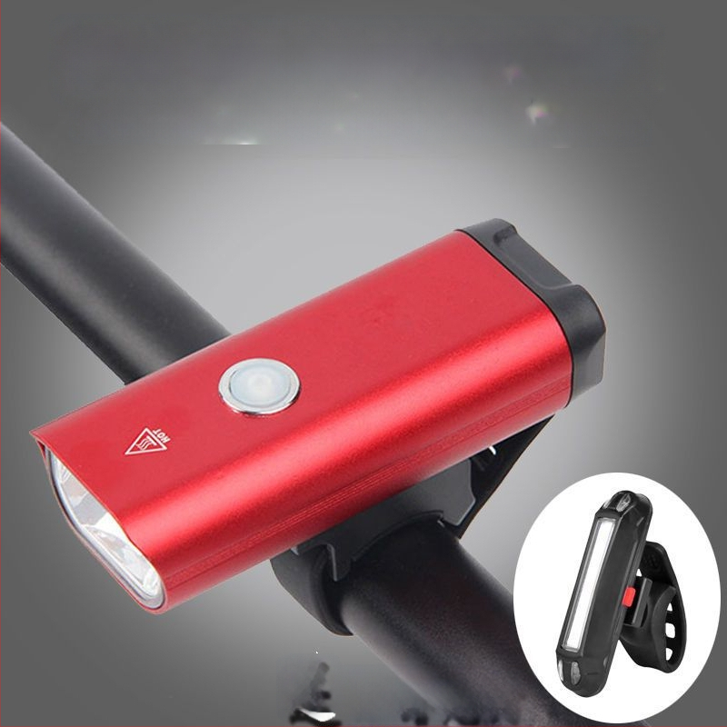 Lumină frontală pentru bicicletă din aliaj de aluminiu, reîncărcabilă, iluminare puternică pentru ciclism de munte noaptea