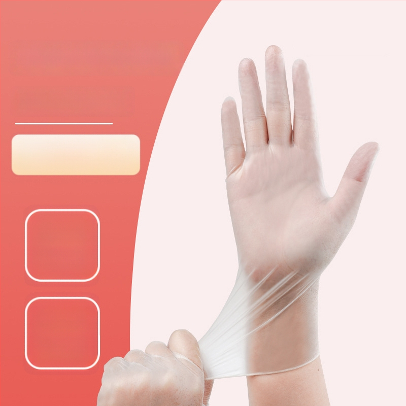 Egyszer használatos masszázs kesztyű PVC-ből, csúszásmentes, átlátszó kialakítás, vastagság legfeljebb 0.05 mm, Yingke modell