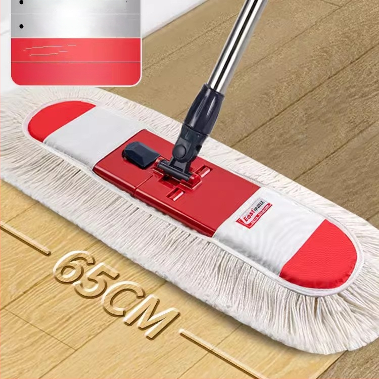Isida επίπεδη σφουγγαρίστρα για δάπεδα με κεφαλή από βαμβακερά νήματα, ύφασμα τύπου καθαρισμού σκόνης, ράβδος από ανοξείδωτο ατσάλι