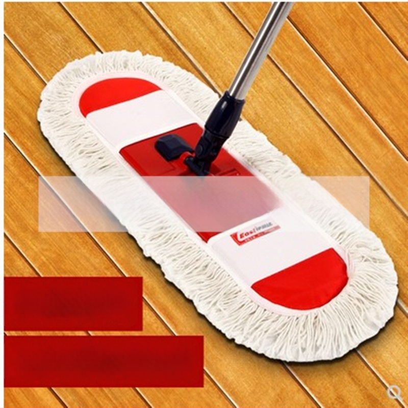 Isida επίπεδη σφουγγαρίστρα για δάπεδα με κεφαλή από βαμβακερά νήματα, ύφασμα τύπου καθαρισμού σκόνης, ράβδος από ανοξείδωτο ατσάλι
