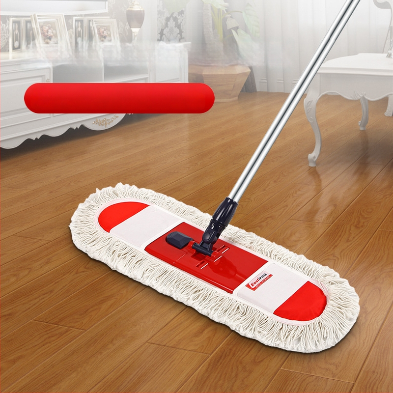 Isida επίπεδη σφουγγαρίστρα για δάπεδα με κεφαλή από βαμβακερά νήματα, ύφασμα τύπου καθαρισμού σκόνης, ράβδος από ανοξείδωτο ατσάλι