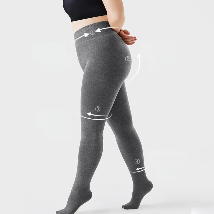 Γυναικείες θερμικές leggings από βαμβάκι, άνοιξη–φθινόπωρο, παχιές και ζεστές, υψηλή ελαστικότητα, 50–70% πολυεστέρας, 30–50% βαμβάκι