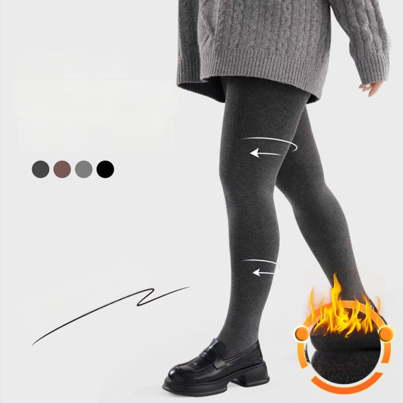 Γυναικείες θερμικές leggings από βαμβάκι, άνοιξη–φθινόπωρο, παχιές και ζεστές, υψηλή ελαστικότητα, 50–70% πολυεστέρας, 30–50% βαμβάκι