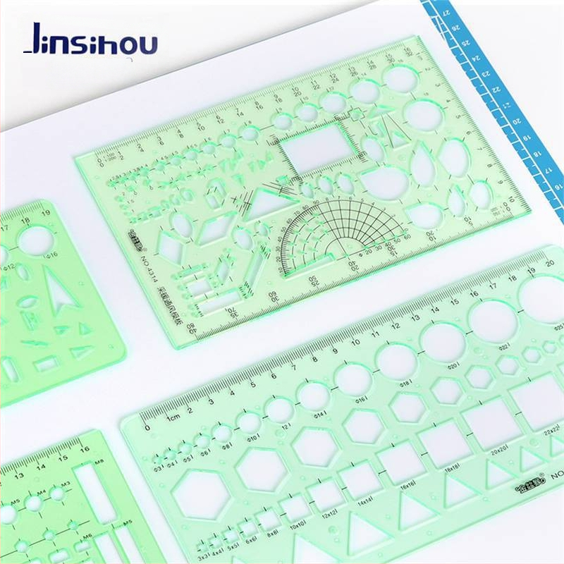 Χάρακας προτύπων για σχέδια – κύκλοι και ελλειπτικά σχήματα, διπλής κλίμακας σχεδίαση, πλαστικό, μοντέλο 4309