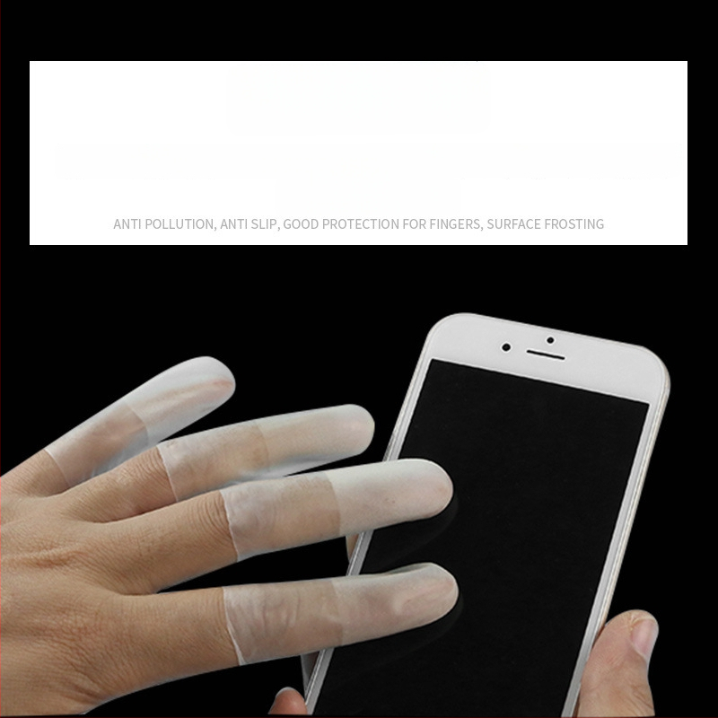 Egyszer használatos ultra vékony ujjvédők, vágásállóak, csúszásmentesek, félig átlátszóak, pormentesek. Alkalmazás: gyár, szépségipar, elektronika