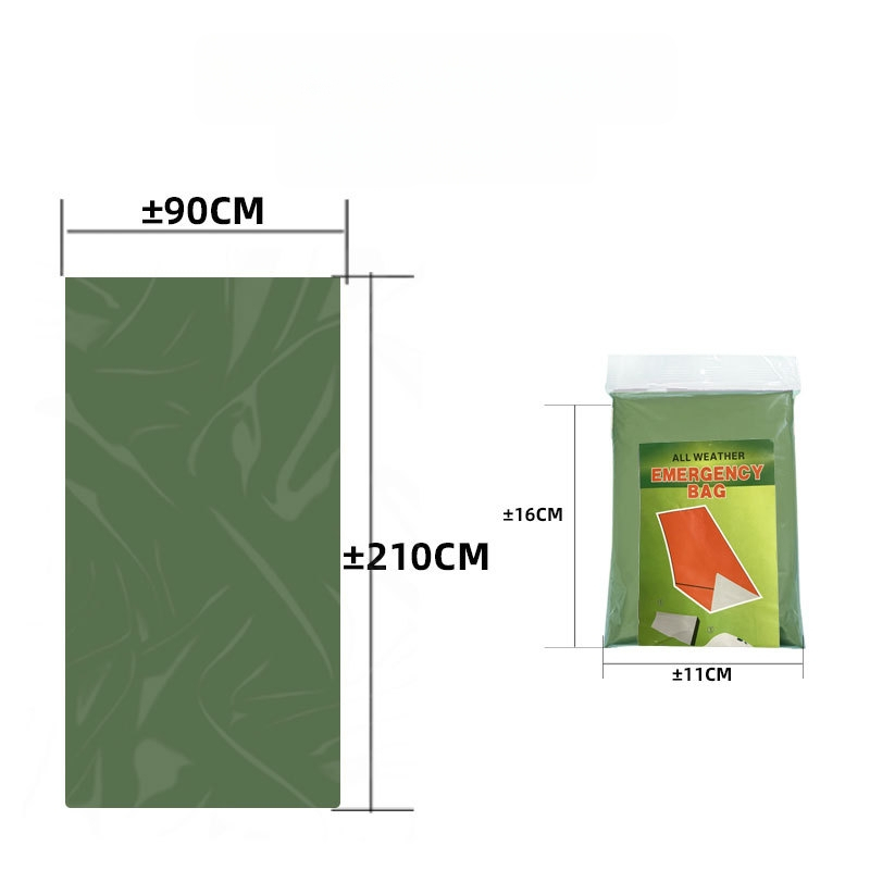 Junhe Kültéri vészhelyzeti hálózsák PE alumíniumfóliával, hővédő túlélő takaró