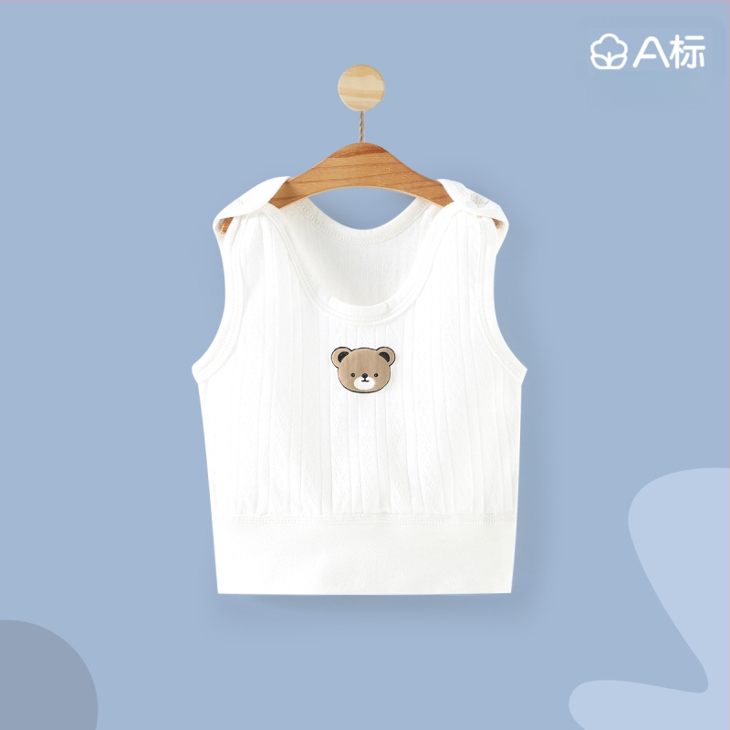 Νεογέννητο πλεκτό χωρίς μανίκια γιλέκο από βαμβάκι, με ρυθμιζόμενες αγκράφες στους ώμους, 100% βαμβάκι, μαλακή υφή