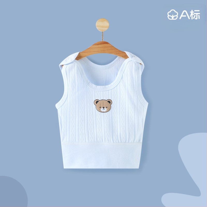 Νεογέννητο πλεκτό χωρίς μανίκια γιλέκο από βαμβάκι, με ρυθμιζόμενες αγκράφες στους ώμους, 100% βαμβάκι, μαλακή υφή