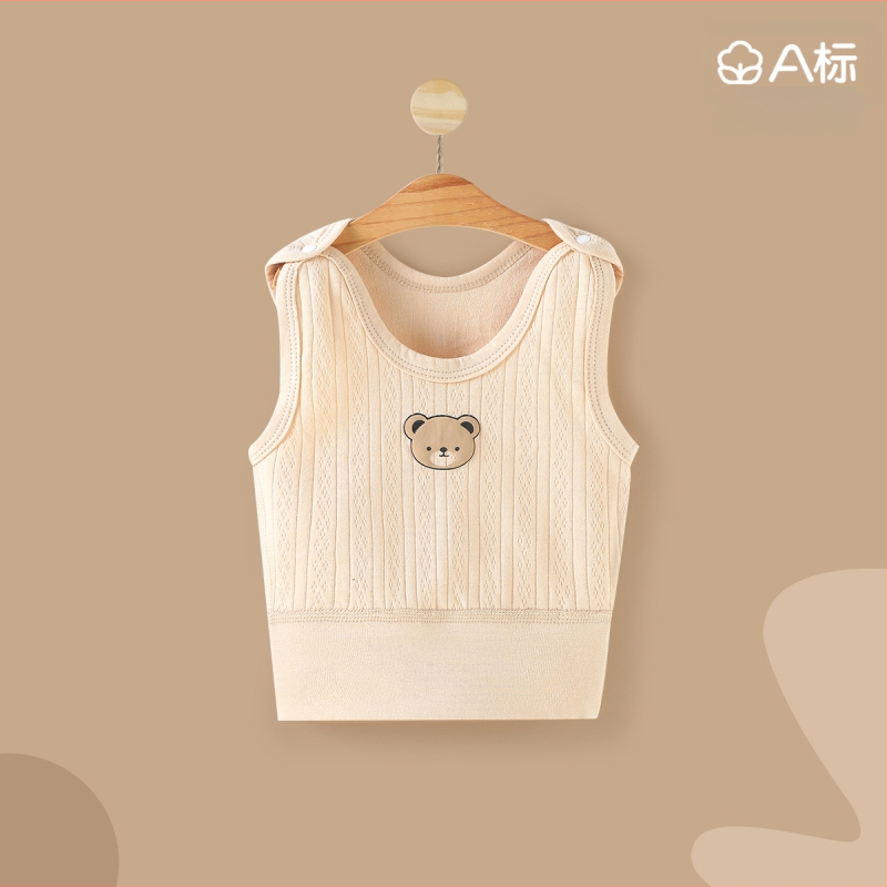 Νεογέννητο πλεκτό χωρίς μανίκια γιλέκο από βαμβάκι, με ρυθμιζόμενες αγκράφες στους ώμους, 100% βαμβάκι, μαλακή υφή