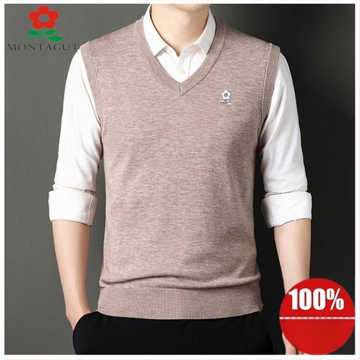 Ανδρικό πλεκτό γιλέκο με V-λαιμό, Corduroy με βάση το λινό, Φθινόπωρο 2025