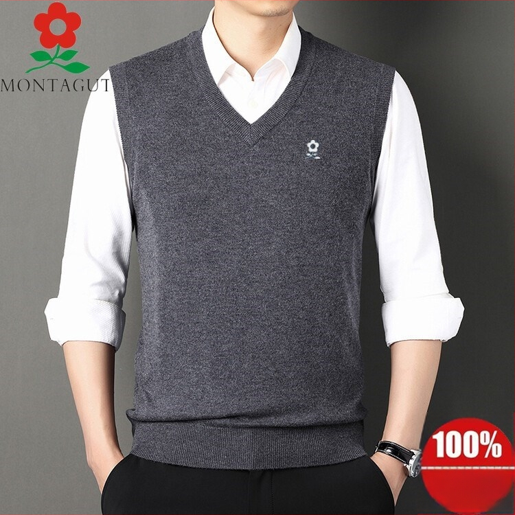 Ανδρικό πλεκτό γιλέκο με V-λαιμό, Corduroy με βάση το λινό, Φθινόπωρο 2025