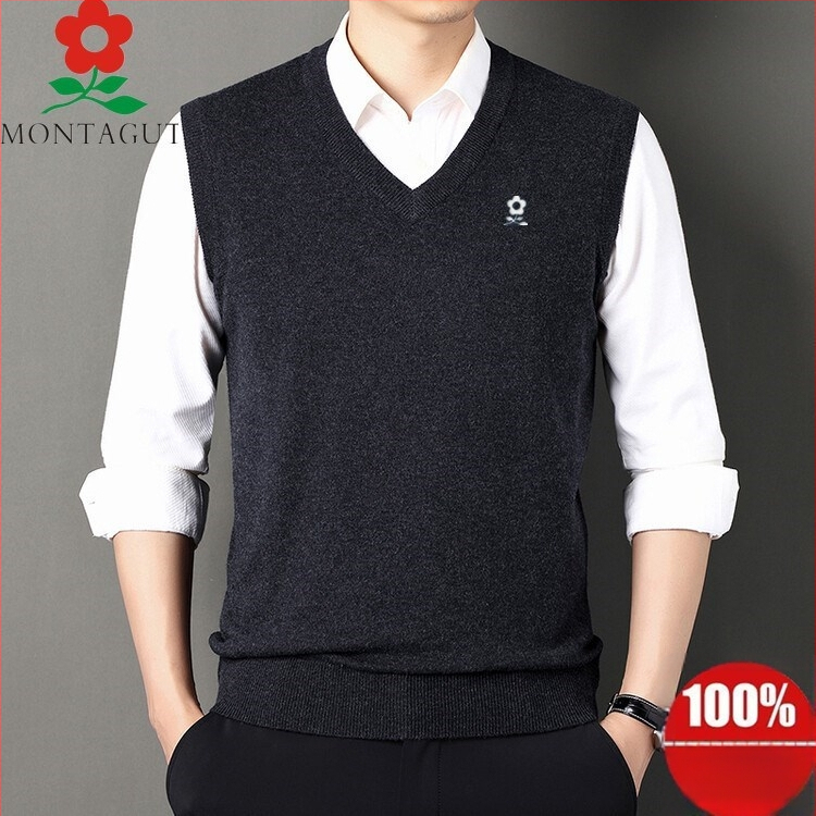 Ανδρικό πλεκτό γιλέκο με V-λαιμό, Corduroy με βάση το λινό, Φθινόπωρο 2025