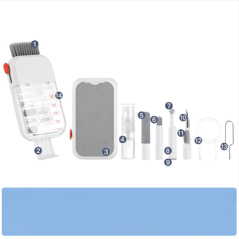 Q14 tisztító készlet, 14-in-1 ABS készlet laptopokhoz, okostelefonokhoz és tabletekhez