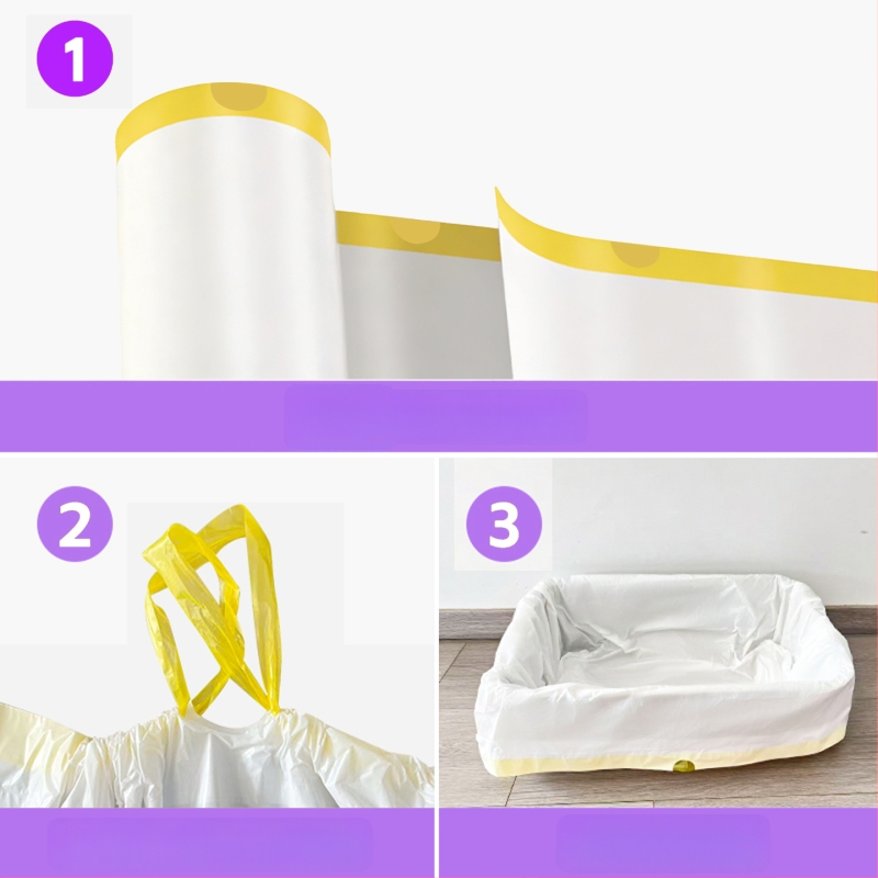 Sac pentru nisip de pisică HDPE gros, tip rolă, de unică folosință, pentru tavă de pisică inteligentă (MMD-01)