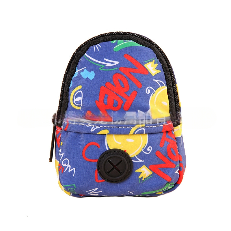 Geantă pentru plimbări cu câinele — buzunar pentru gustări, poliester, design cu deschidere plată, grosime normală