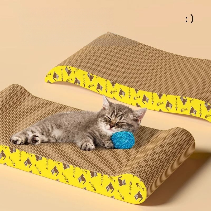 Mahaqu σανίδα γρατζουνίσματος γάτας – παχύτερη, ανθεκτική στη φθορά για ακονίσματα νυχιών, κυπελλοειδές παιχνίδι γάτας από κυματοειδές χαρτί, γλυκό στυλ